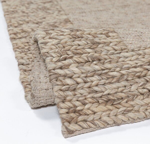 Dywan z mieszanki wełny tkany ręcznie w naturalnym kolorze 160x230 cm Rue – Flair Rugs