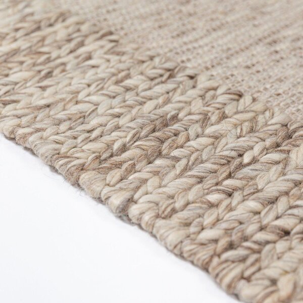 Dywan z mieszanki wełny tkany ręcznie w naturalnym kolorze 160x230 cm Rue – Flair Rugs