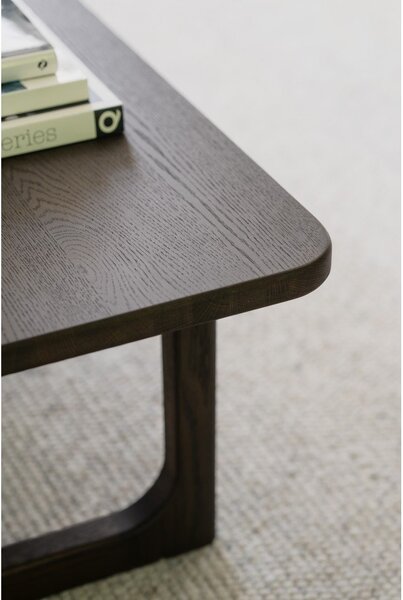 Stolik z blatem w dekorze dębu w ciemnym naturalnym kolorze 50x103 cm Driscoll – Rowico