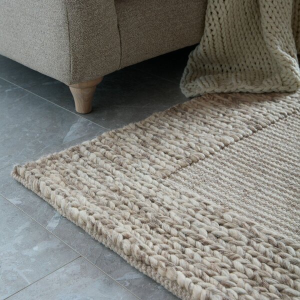Dywan z mieszanki wełny tkany ręcznie w naturalnym kolorze 160x230 cm Rue – Flair Rugs