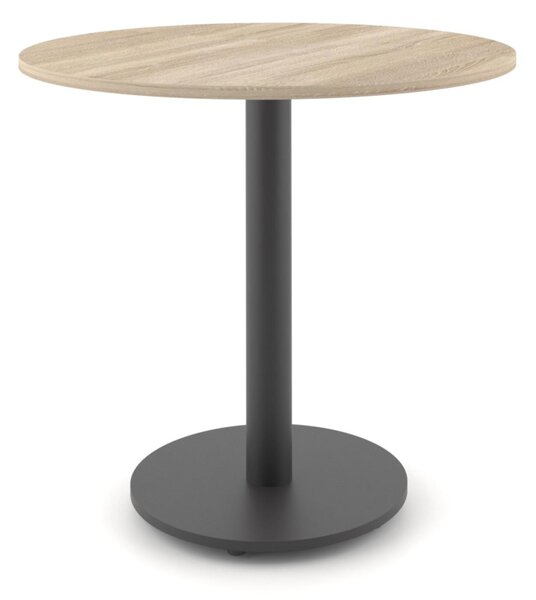 Stół okrągły ST60M 80 cm dąb sonoma / czarny