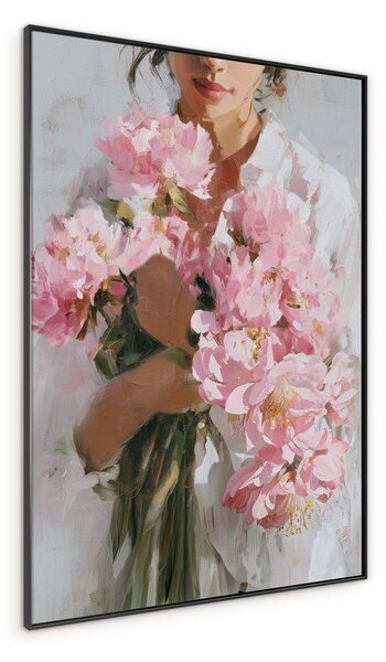 Obraz drukowany z ramą w zestawie/na płótnie 70x100 cm Floral Embrace – Styler