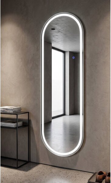 Lustro z oświetleniem ścienne 50x160 cm Oval – Mauro Ferretti