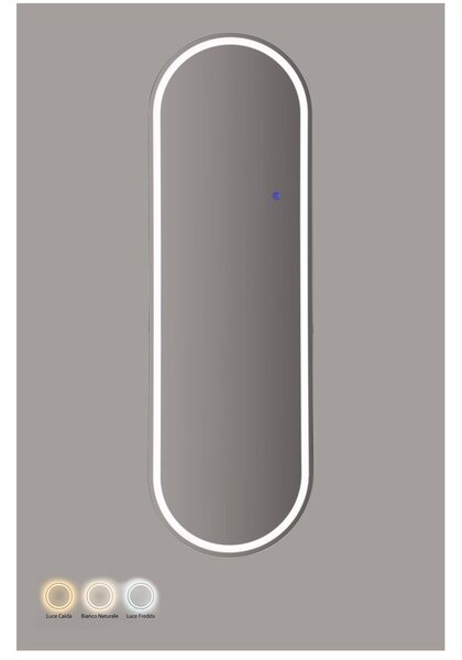 Lustro z oświetleniem ścienne 50x160 cm Oval – Mauro Ferretti