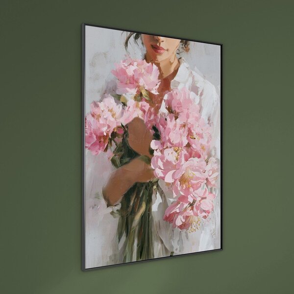 Obraz drukowany z ramą w zestawie/na płótnie 70x100 cm Floral Embrace – Styler