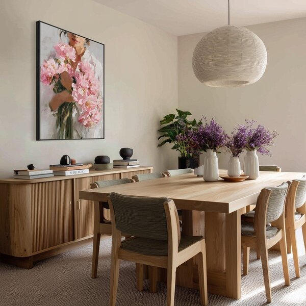 Obraz drukowany z ramą w zestawie/na płótnie 70x100 cm Floral Embrace – Styler