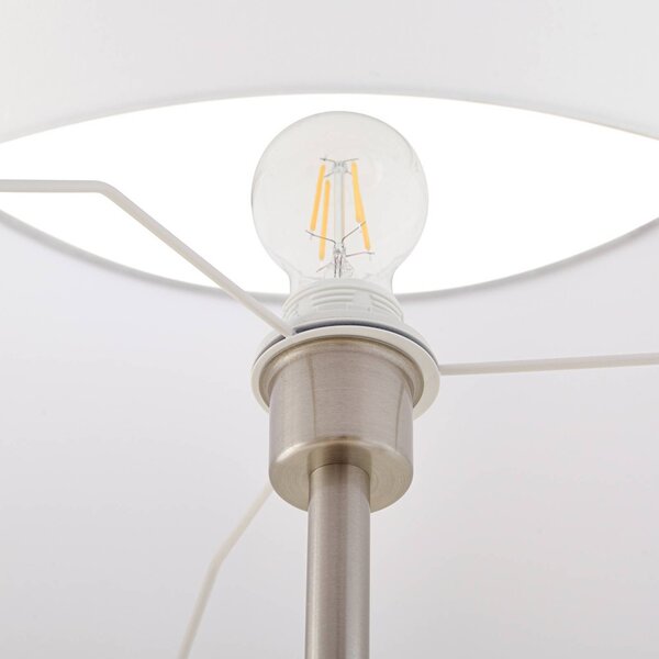 Lampa stojąca Aovan Lindby, aluminiowy / szary / cynkowy, salon / jadalnia, metal, nowoczesny
