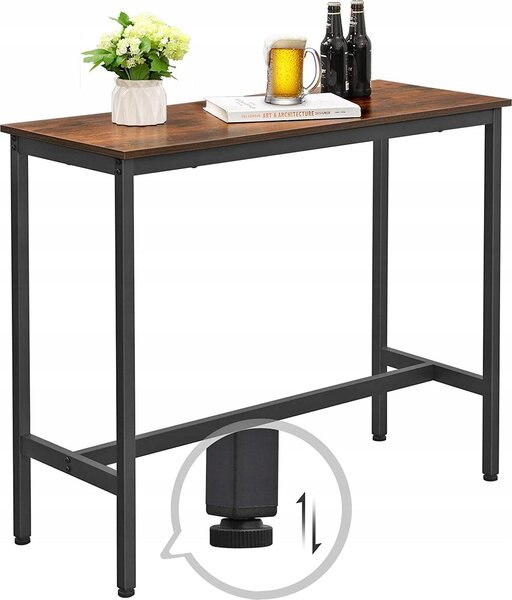 Stół Barowy Barek Wąski 100x40cm Industrialny Loft