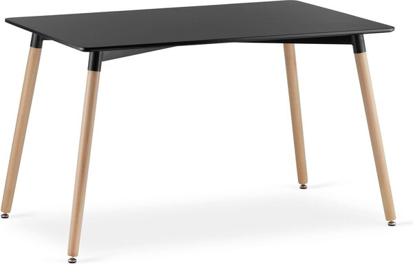 Stół jadalny Valora ADRIA 120x80 w kolorze czarnym | Nowoczesny prostokątny stół do kuchni lub jadalni