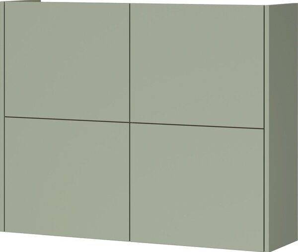 Szarozielona szafka z matowym wykończeniem wisząca 97x79x27 cm Binetto – Germania