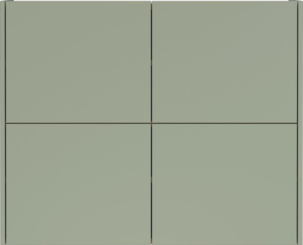 Szarozielona szafka z matowym wykończeniem wisząca 97x79x27 cm Binetto – Germania