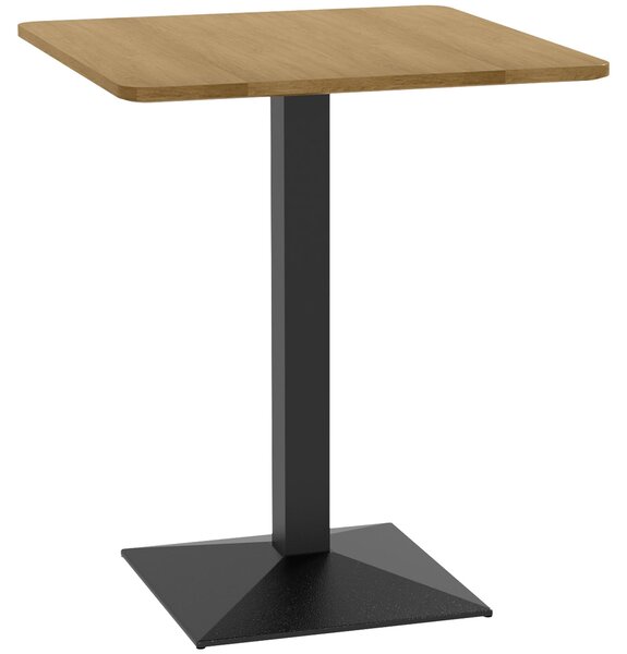 HOMCOM Stół jadalny 70 x 70 cm – kwadratowy stół kuchenny dla 2 osób o wyglądzie drewna