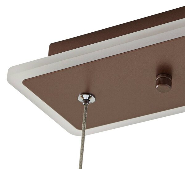 Lampa wisząca Kolo Lucande, możliwość ściemniania, brązowy / rdzawy, salon / jadalnia, tworzywo sztuczne, nowoczesny