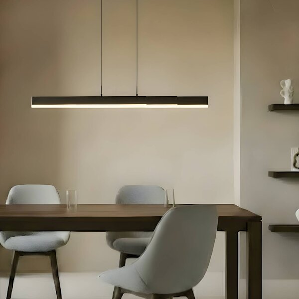 Lampa wisząca Torven Lucande, możliwość ściemniania, czarny, salon / jadalnia, metal, nowoczesny