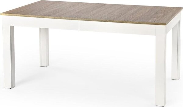 Stół SEWERYN 160(300)x90 dąb sonoma/biały rozkładany
