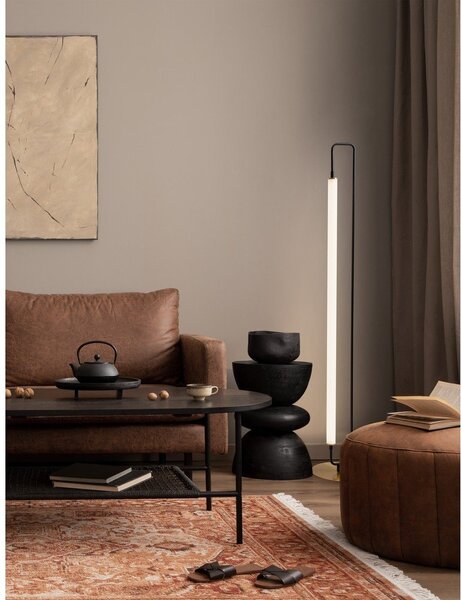 Biała/w kolorze matowej czerni metalowa lampa stojąca LED (wysokość 150 cm) Wetro – Nova Luce