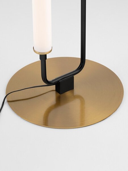 Biała/w kolorze matowej czerni metalowa lampa stojąca LED (wysokość 150 cm) Wetro – Nova Luce