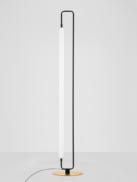 Biała/w kolorze matowej czerni metalowa lampa stojąca LED (wysokość 150 cm) Wetro – Nova Luce