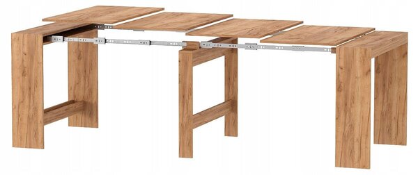 DUŻY Stół rozkładany 240*90 "PYTHON" Dąb Craft Złoty