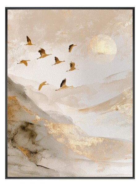 Obraz drukowany z ramą w zestawie 60x80 cm Golden Peaks II – Styler