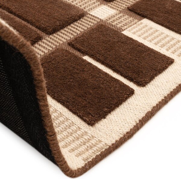 Brązowy/beżowy wełniany dywan tkany ręcznie 160x230 cm – Asiatic Carpets