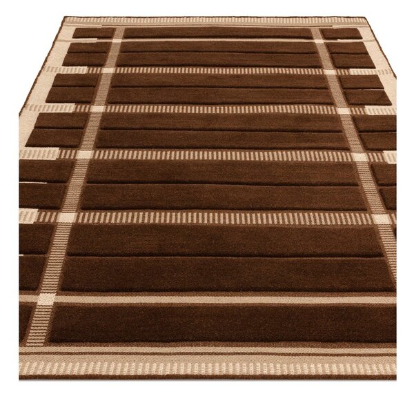 Brązowy/beżowy wełniany dywan tkany ręcznie 160x230 cm – Asiatic Carpets