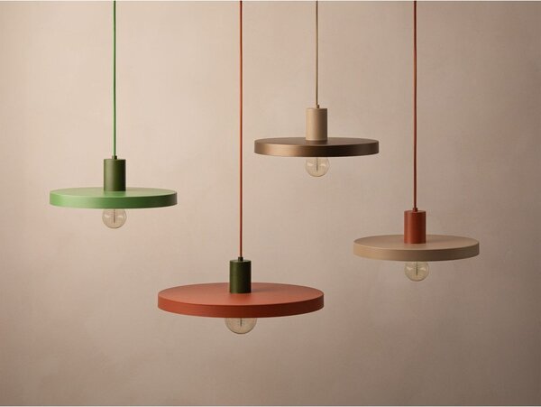 Ceglasta metalowa lampa wisząca ø 40 cm Ori – Micadoni