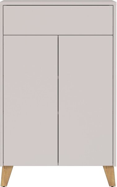 Kremowa wysoka szafka łazienkowa z matowym wykończeniem 63x101 cm Arnea – Germania