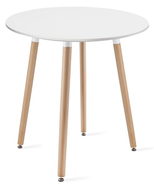 PROMOCJA Biały okrągły stół jadalny KAMI 60x60 cm II jakość