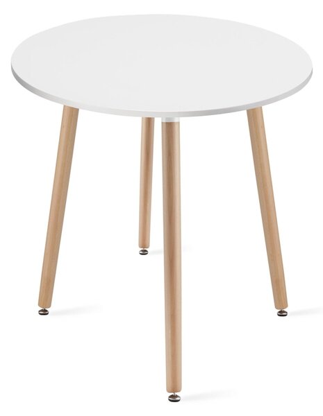 PROMOCJA Biały okrągły stół jadalny KAMI 60x60 cm II jakość