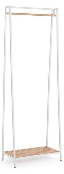 Biały/w naturalnym kolorze stalowy stojak na ubrania 63x180x34 cm Haldor – Yes Everyday