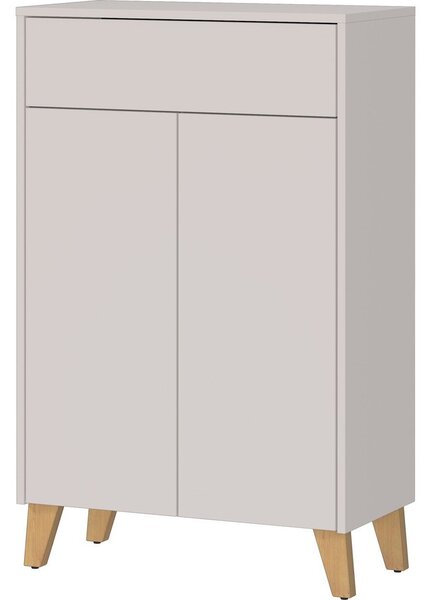 Kremowa wysoka szafka łazienkowa z matowym wykończeniem 63x101 cm Arnea – Germania