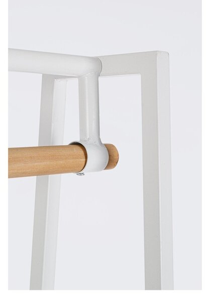 Biały/w naturalnym kolorze stalowy stojak na ubrania 63x180x34 cm Haldor – Yes Everyday