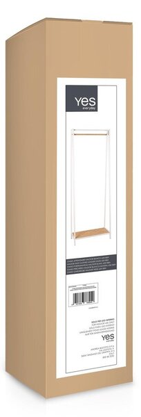 Biały/w naturalnym kolorze stalowy stojak na ubrania 63x180x34 cm Haldor – Yes Everyday