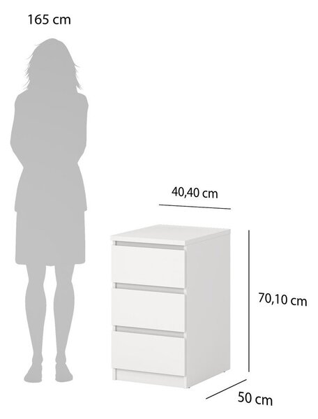Biała szafka nocna Naia – Tvilum