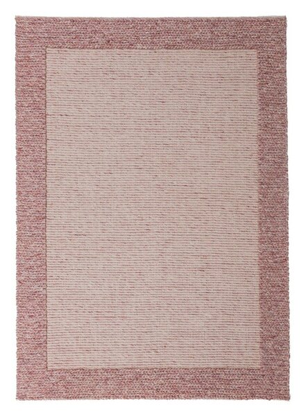Jasnoróżowy dywan z mieszanki wełny tkany ręcznie 200x290 cm Rue – Flair Rugs