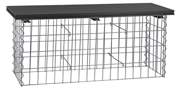 Ławka gabionowa 100x30 cm Wuppertal, antracyt