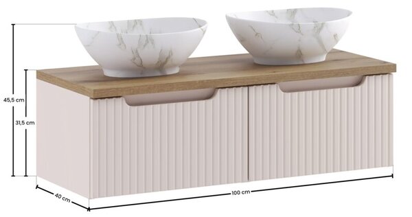 Zestaw mebli łazienkowych 80cm z umywalką SKY Nova Coast Evoke