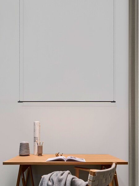 Aluminiowa lampa wisząca LED w kolorze matowej czerni Elettra – Nova Luce