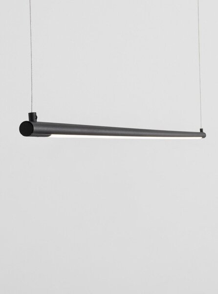 Aluminiowa lampa wisząca LED w kolorze matowej czerni Elettra – Nova Luce