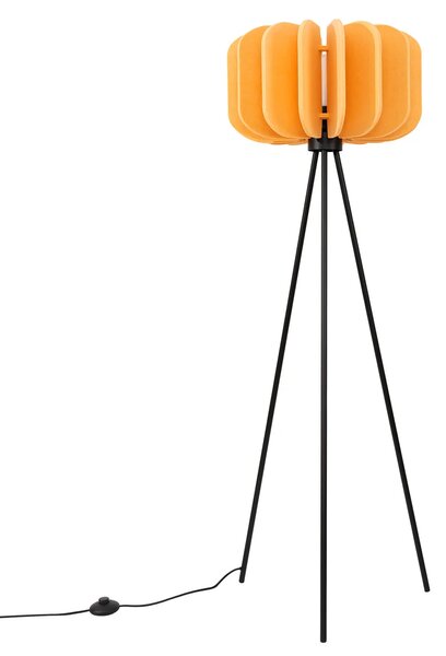 Żółta filcowa lampa podłogowa trójnóg A1-E84