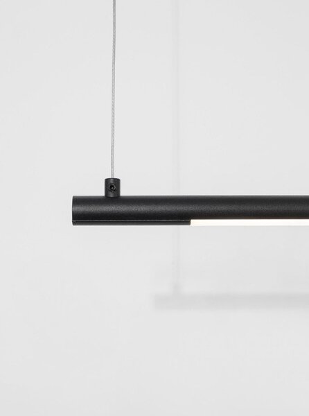 Aluminiowa lampa wisząca LED w kolorze matowej czerni Elettra – Nova Luce