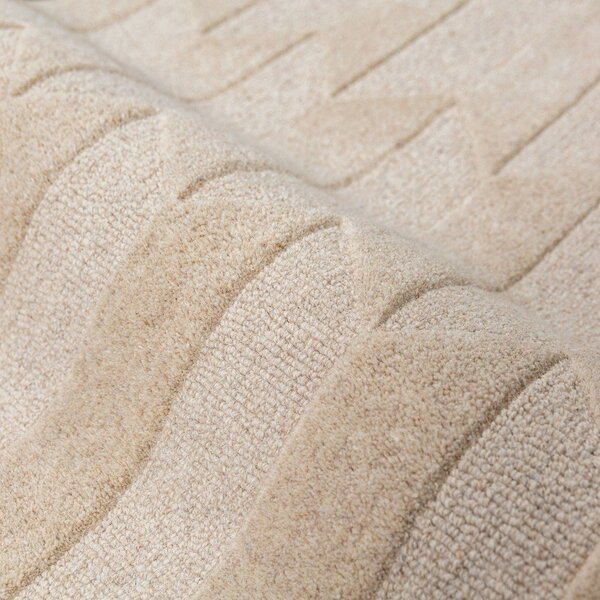 Zielony/w naturalnym kolorze wełniany dywan tkany ręcznie 200x290 cm Apex Border Wool – Flair Rugs