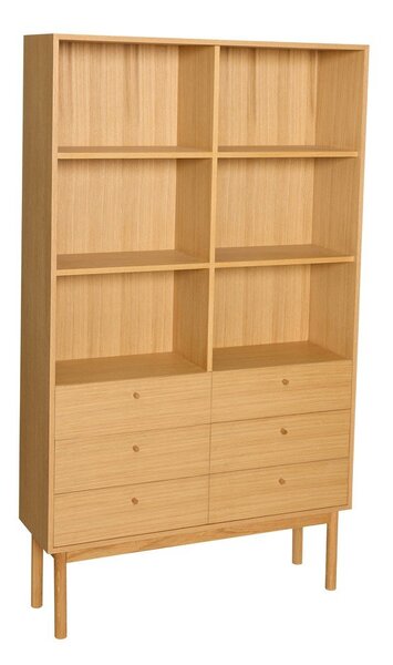Regał w dekorze dębu w naturalnym kolorze 110x190x35 cm Read – Hübsch