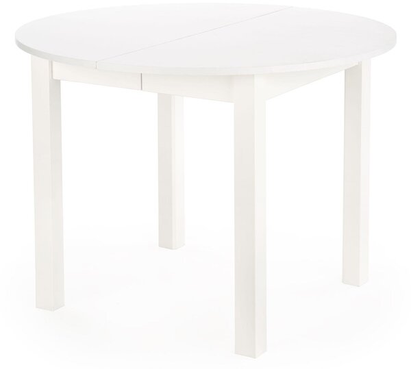 ST44M stół okrągły rozkładany 102–142 cm biały
