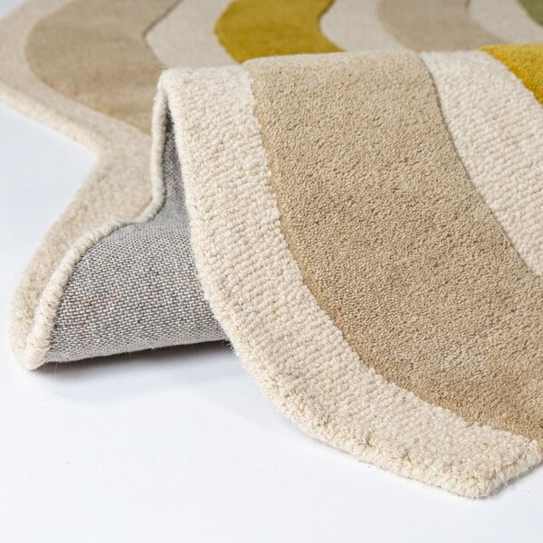 Zielony/w naturalnym kolorze wełniany chodnik tkany ręcznie 80x300 cm Cascade Wool – Flair Rugs