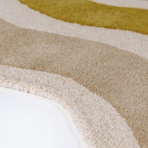 Zielony/w naturalnym kolorze wełniany chodnik tkany ręcznie 80x300 cm Cascade Wool – Flair Rugs