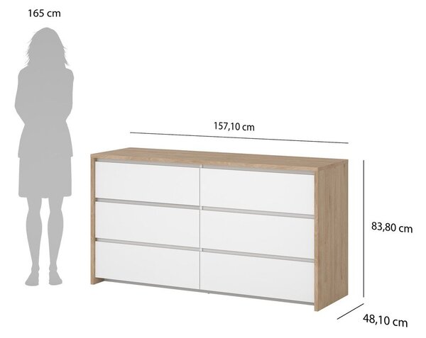Biała komoda 157x84x48 cm Next – Tvilum