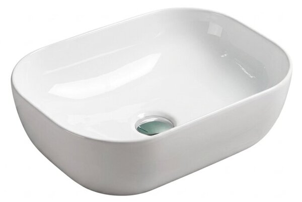 Umywalka Nablatowa Corciano Silvia Curve Lśniąca Biel 46x33x14 cm