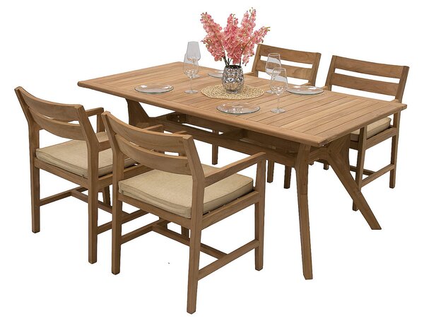 Zestaw teak ogrodowy WINSTON 1+4